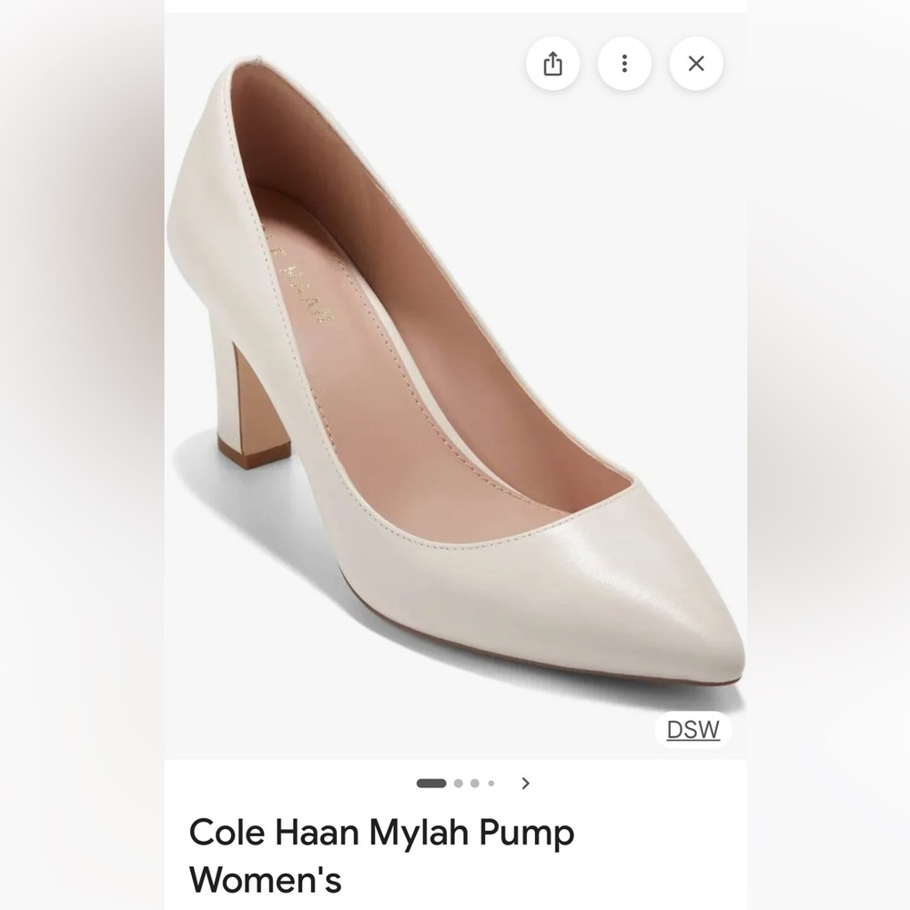 Cole Haan Ivory Heels (Women’s Mylah Pumps 75mm) Wedding Shoes - Picture 8 of 8